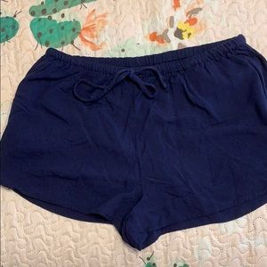Cute Navy Blue Draw String Shorts